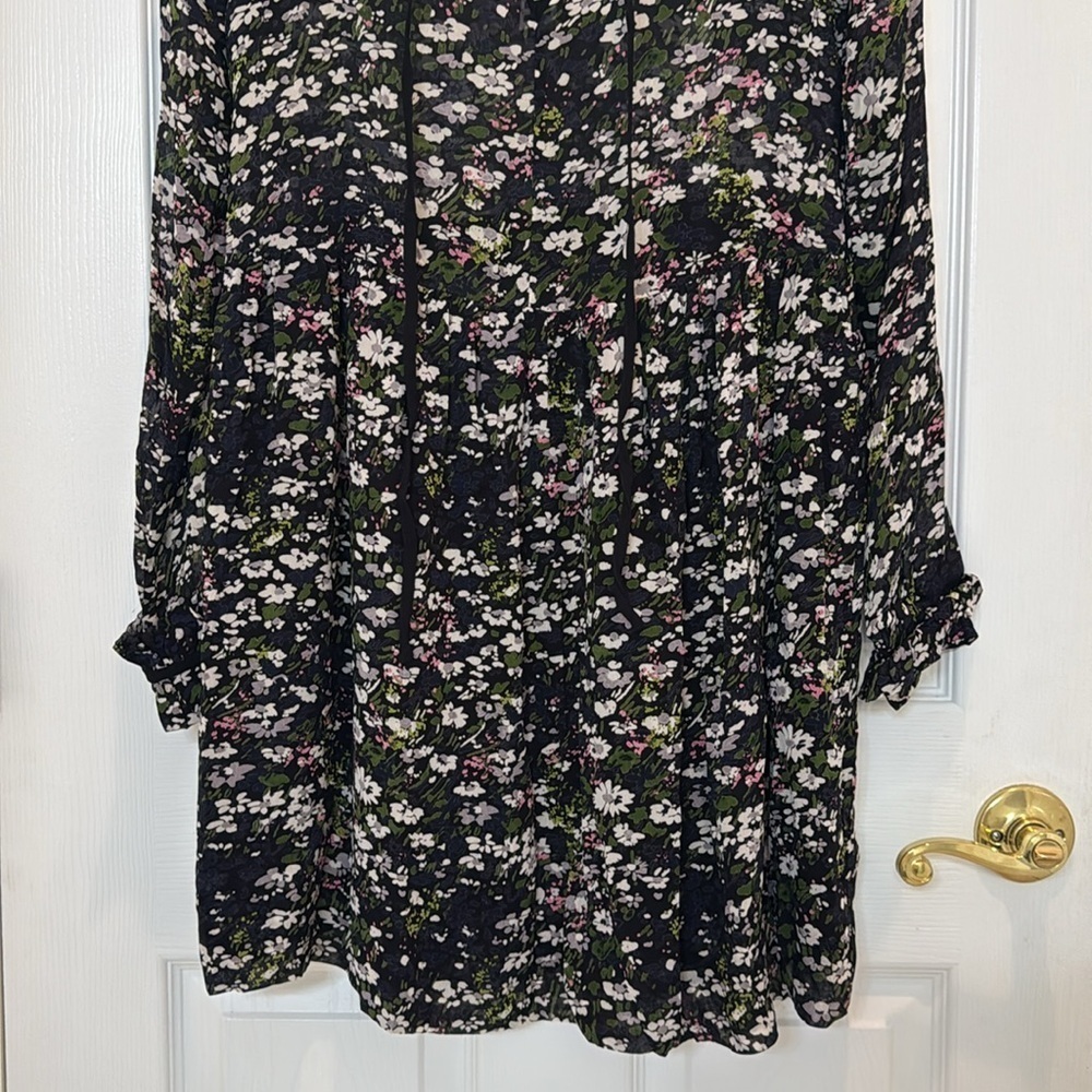 GANNI Georgette Floral Mini Dress Size XXS NWT - Picture 4 of 13